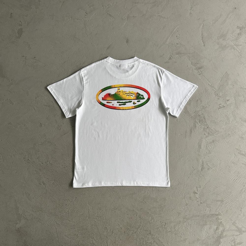 rainbow island short sleeves-White