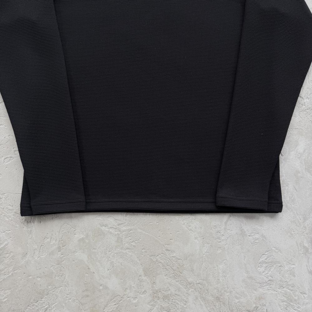 Star Raglan Waffle Thermal -Black