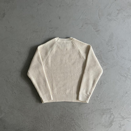 mixed yarn allstarz sweater-White