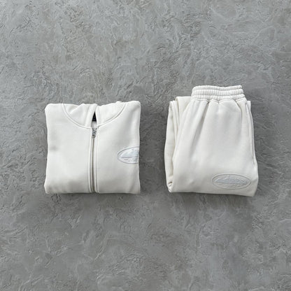 ISLAND PUFF PRINT ZIP SET [OFF WHITE]