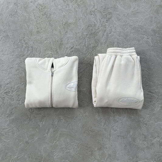 ISLAND PUFF PRINT ZIP SET [OFF WHITE]