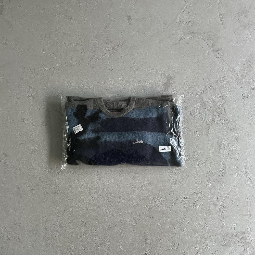 Mohair kmit sweater deep ocean camo
