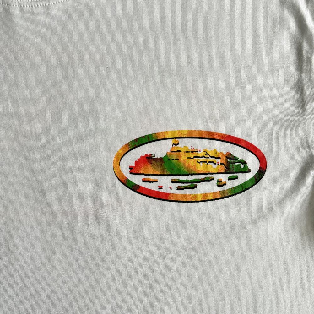 rainbow island short sleeves-White