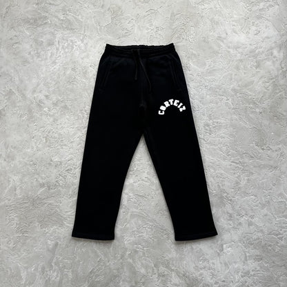 college arch open hem set-black