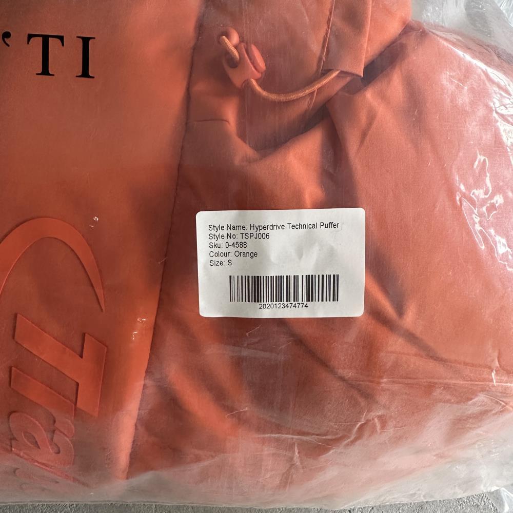hyperdrive technical puffer jacket-orange