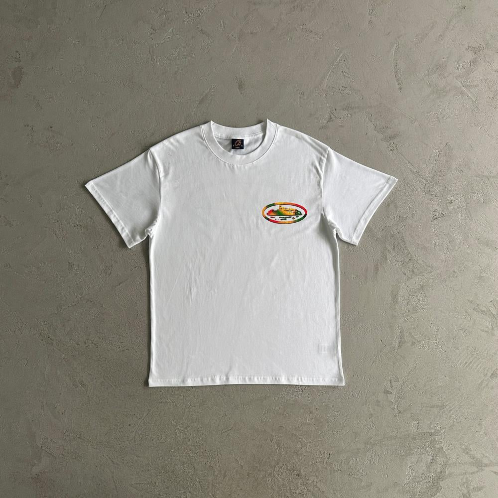 rainbow island short sleeves-White