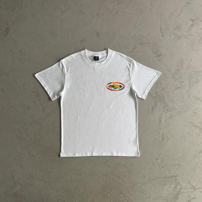 rainbow island short sleeves-White