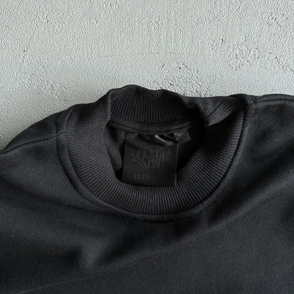 sy round neck suit-black tracksuit