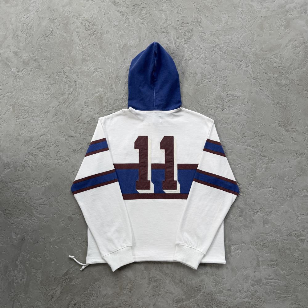 WINGER HOODED RUGBY -OFF WHITE