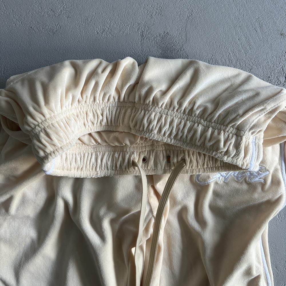 Velor track set – Cream