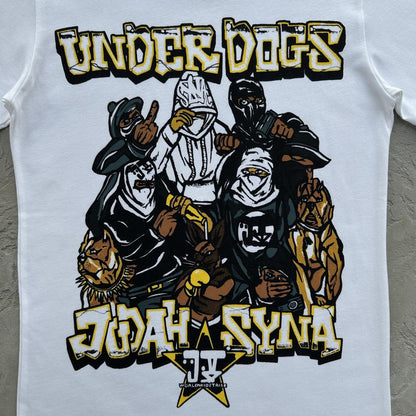 underdogs ontop short sleeve tee-white