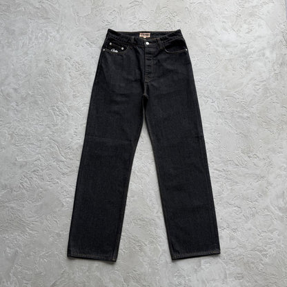 Crest Chainstitch Baggy Jeans- Washed Black