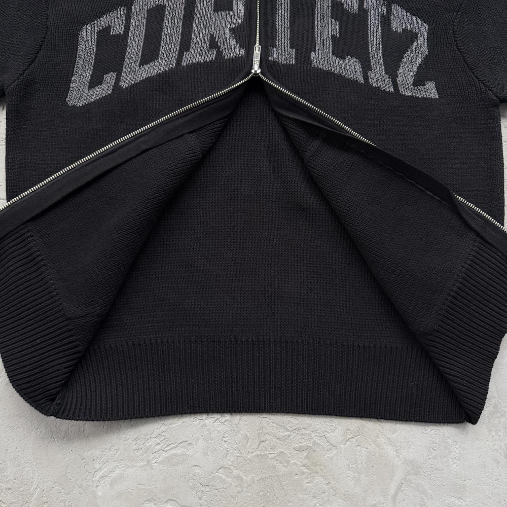 3M college knit zip hoodie-black