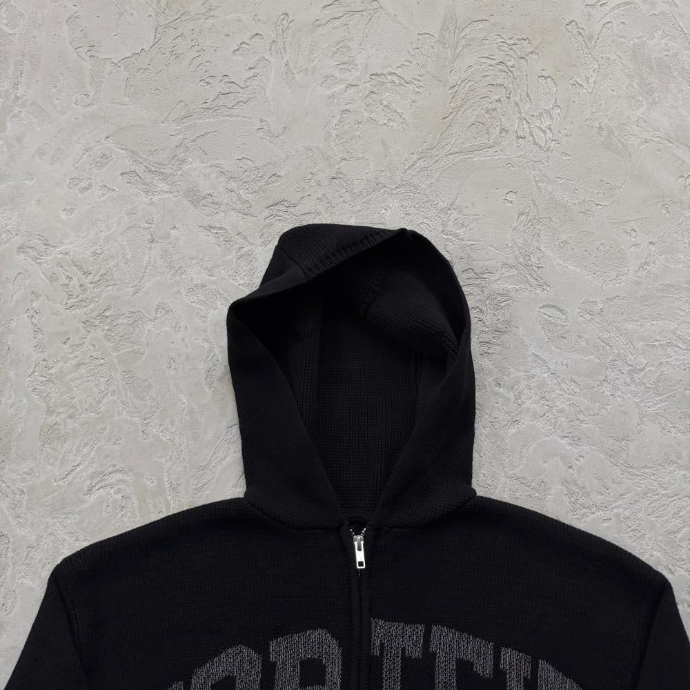 3M college knit zip hoodie-black