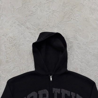 3M college knit zip hoodie-black