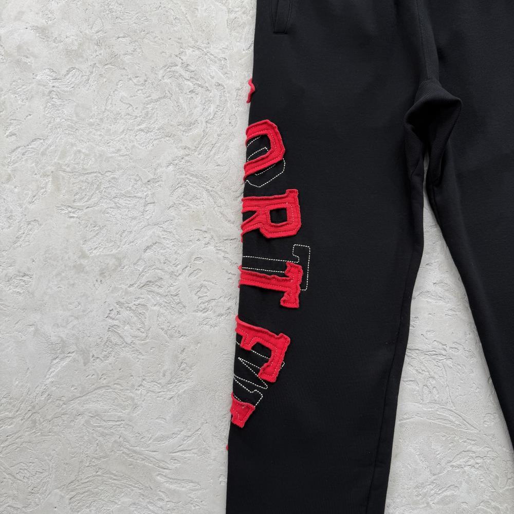 LUNDUN STITCH OPEN HEM -black and red