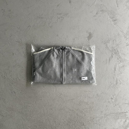 Knit zip up fleece-grey