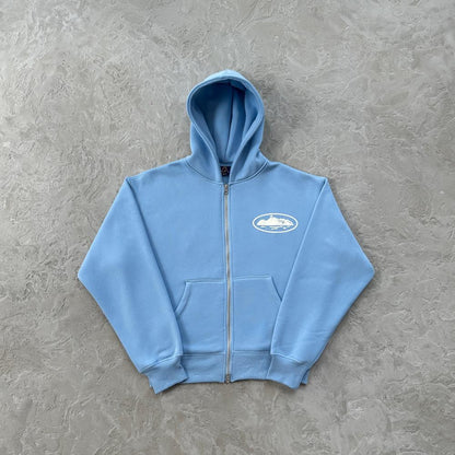 ISLAND PUFF PRINT ZIP HOODIE