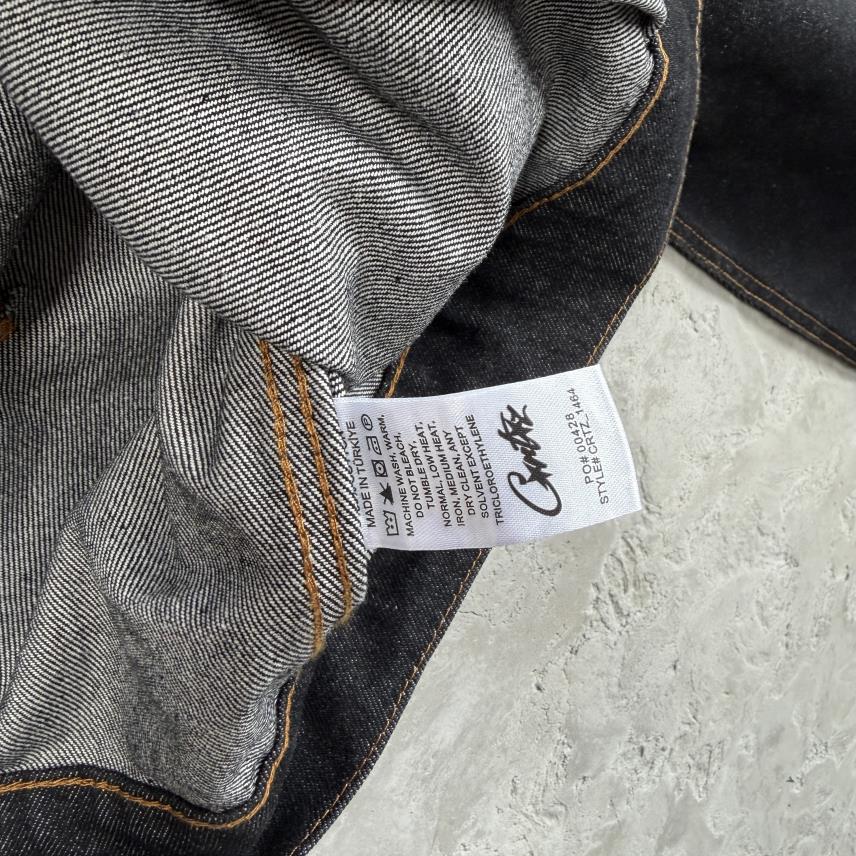 Crest Chainstitch Denim Jacket -Washed Black