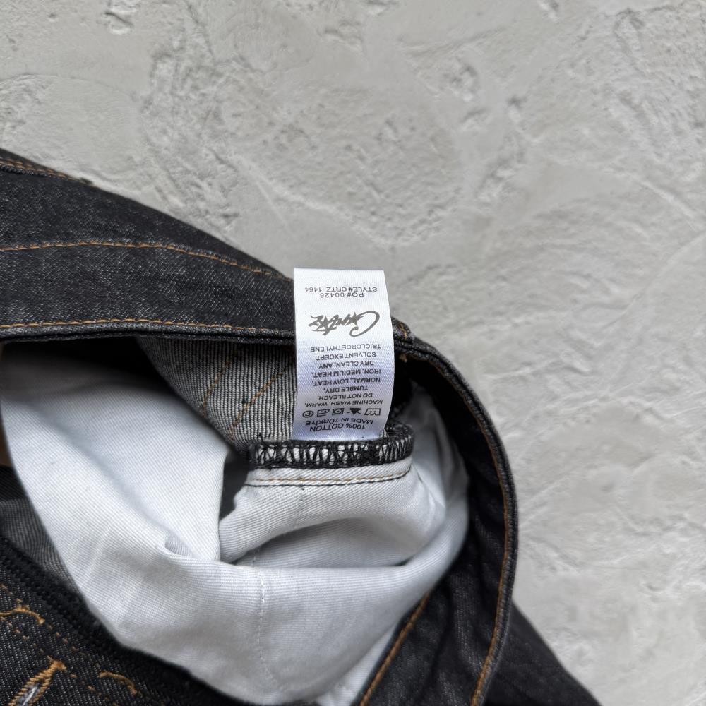 Crest Chainstitch Baggy Jeans- Washed Black