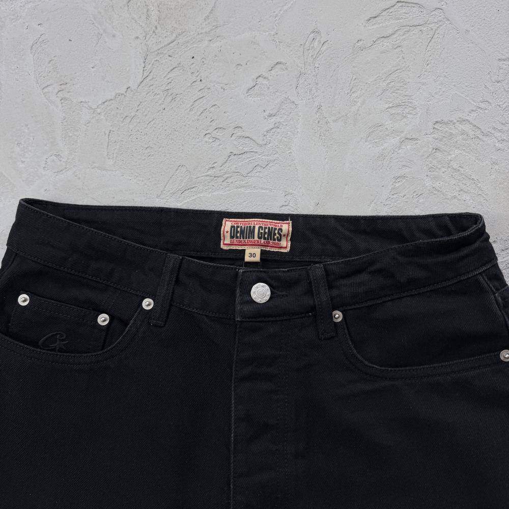 allstarz denim baggy jeans -triple black