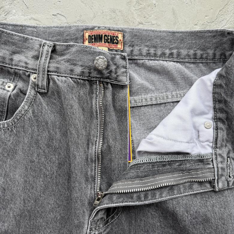 EMBOSSED C-STAR DENIM WORK PANT-grey