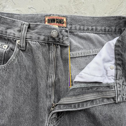 EMBOSSED C-STAR DENIM WORK PANT-grey