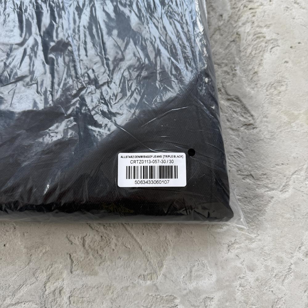 allstarz denim baggy jeans -triple black