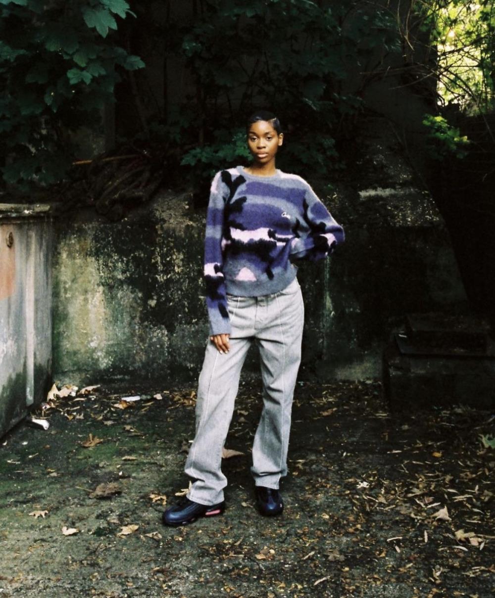 Mohair Purple Camo Knitted Jumper