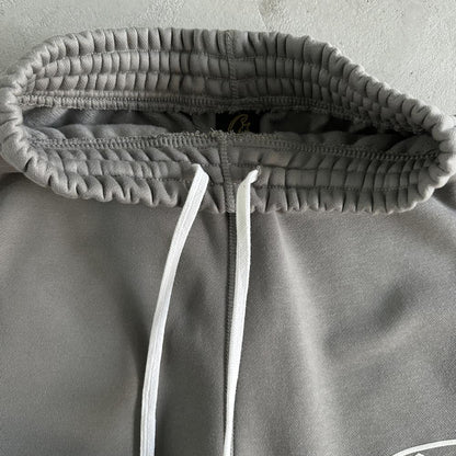 island puff print zip set-grey