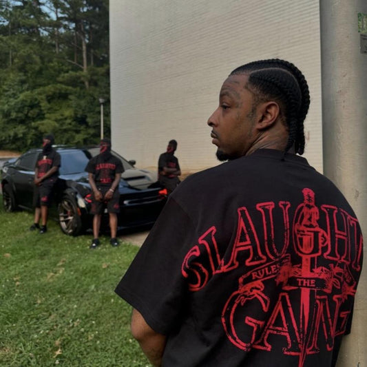 slaughter gang tee-black