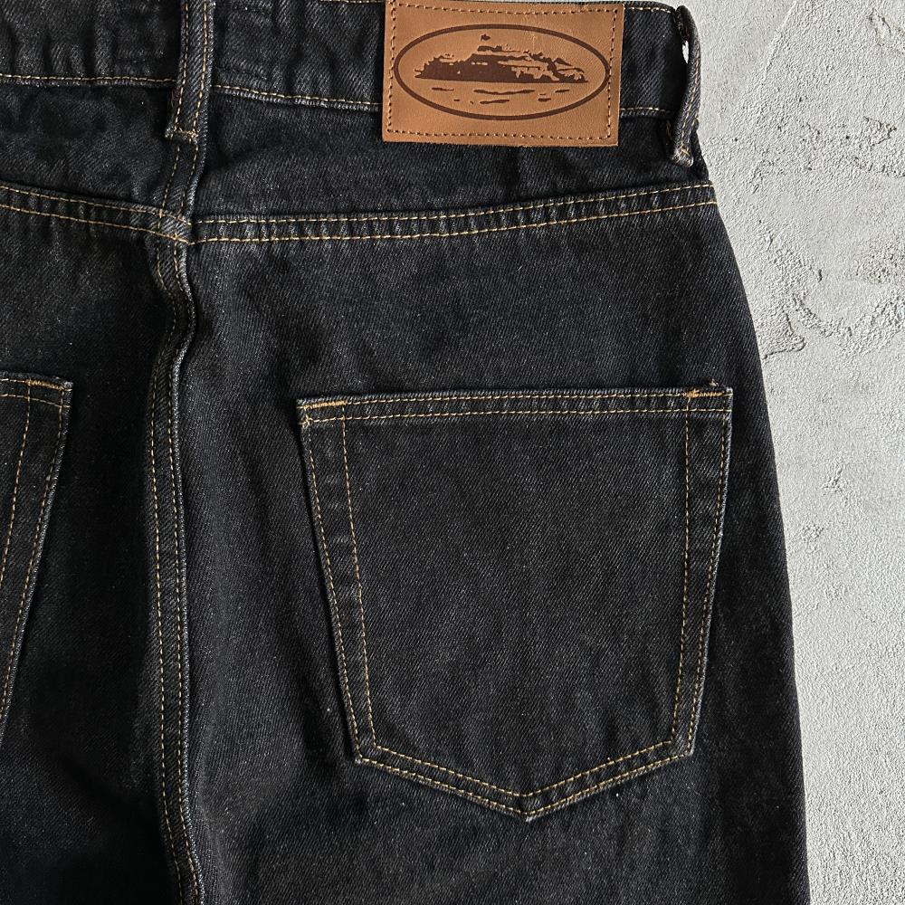 CR island baggy jeans-black