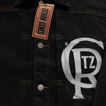 Crest Chainstitch Denim Jacket -Washed Black