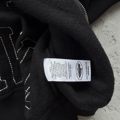 LUNDUN STITCH OPEN HEM -black and red