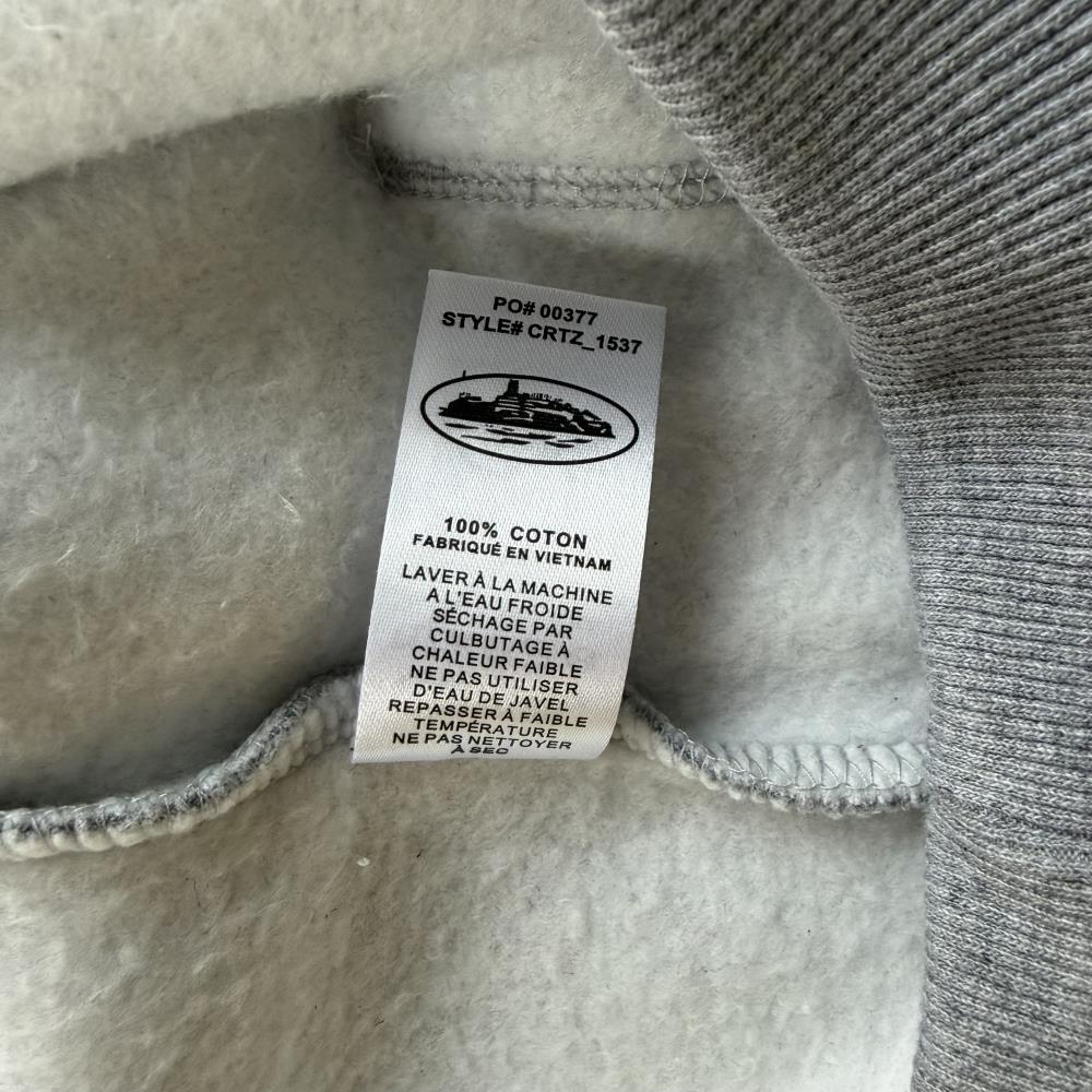 Lundun Stitch Zip Hoodie -Heather Grey