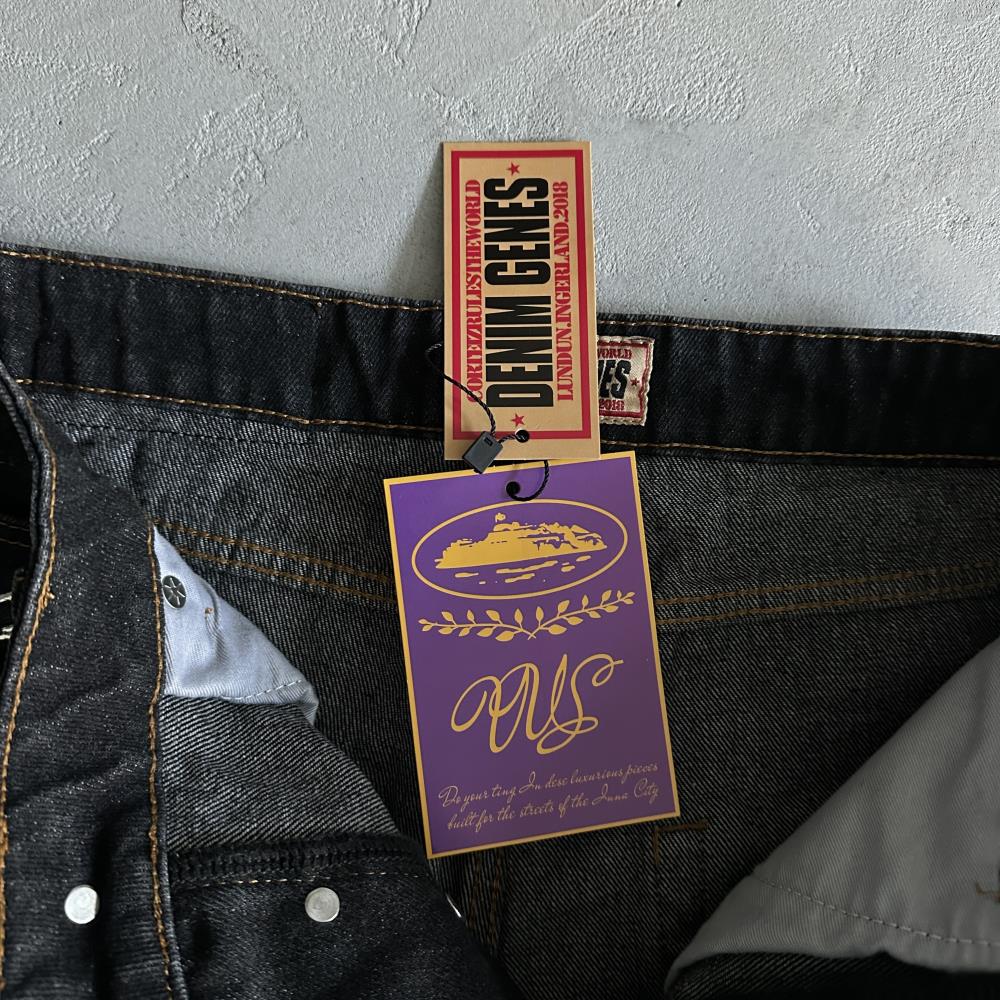 CR island baggy jeans-black