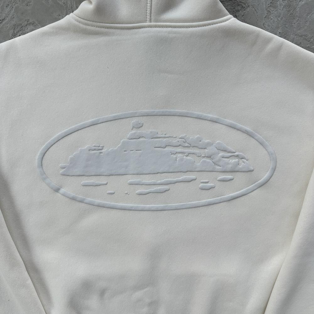ISLAND PUFF PRINT ZIP SET [OFF WHITE]