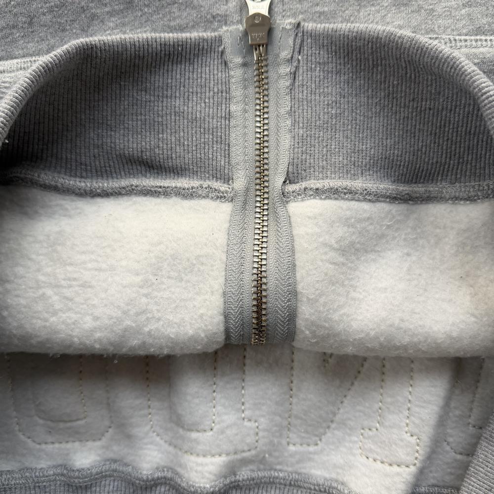 Lundun Stitch Zip Hoodie -Heather Grey