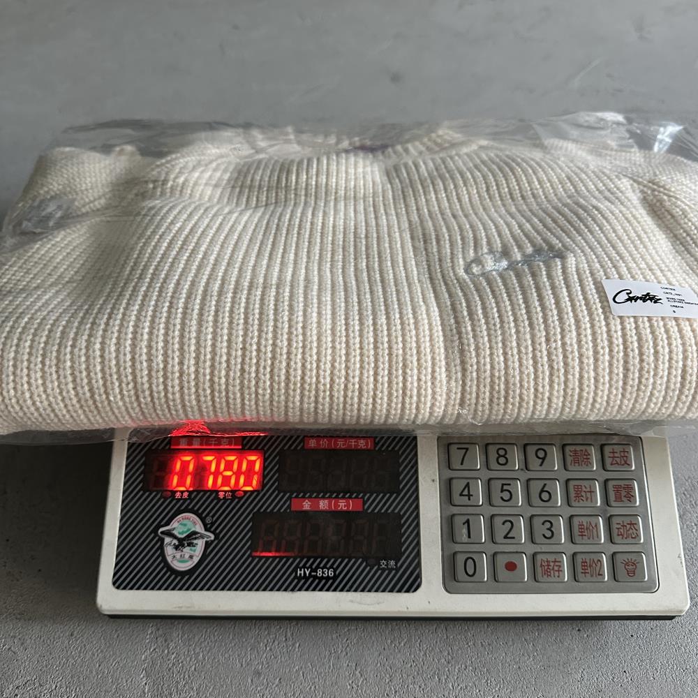 mixed yarn allstarz sweater-White