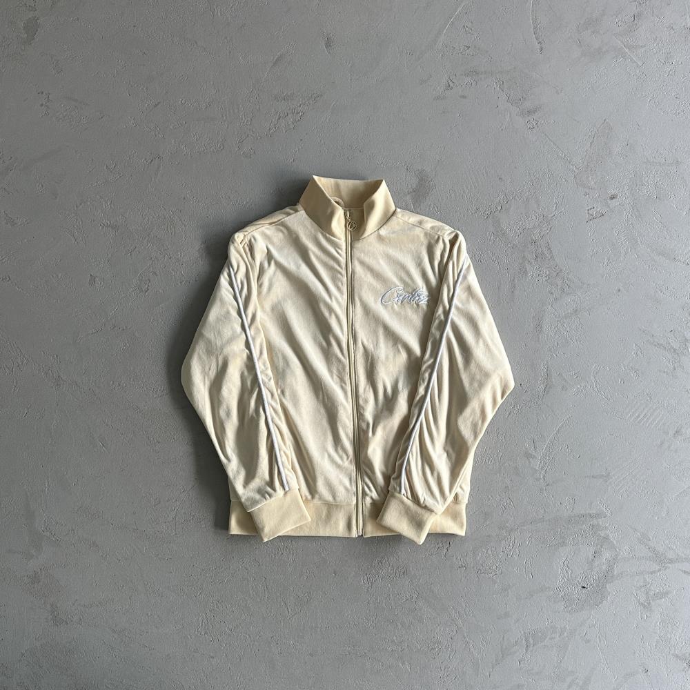 Velor track set – Cream
