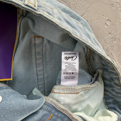 DUAL STRIPE BAGGY JEANS-blue