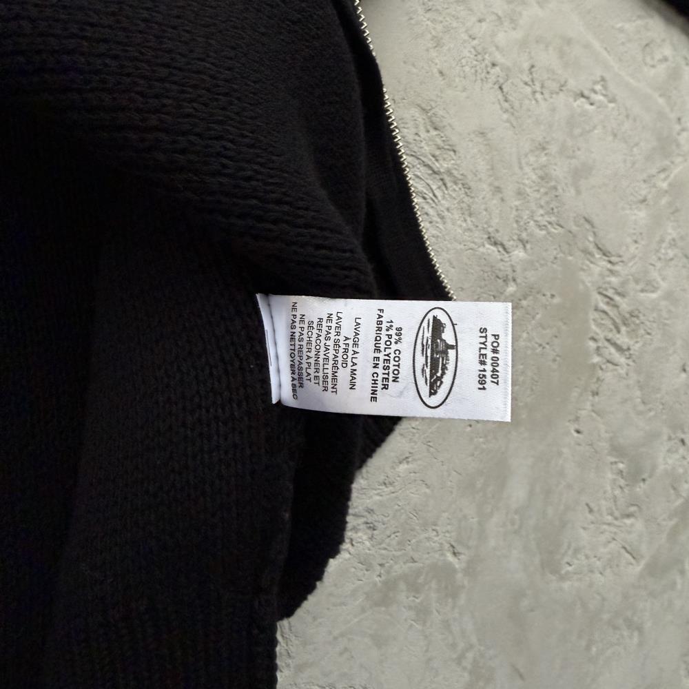 3M college knit zip hoodie-black