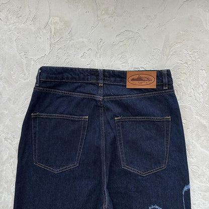 TYPE I FRAYED DENIM PANTS