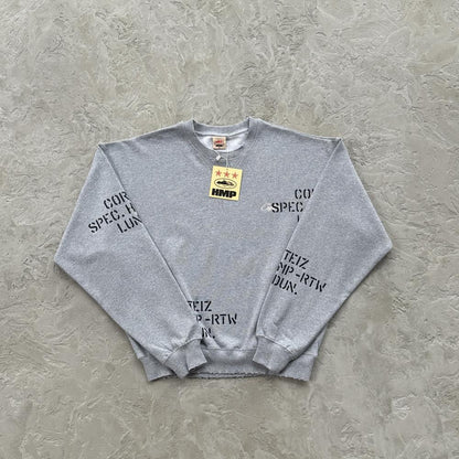 Hmp stencil crewneck set-grey
