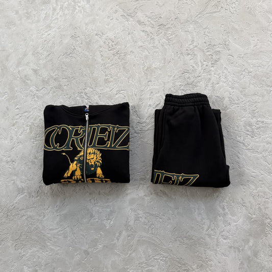 Corteiz Lion Varsity Open Hem zip set