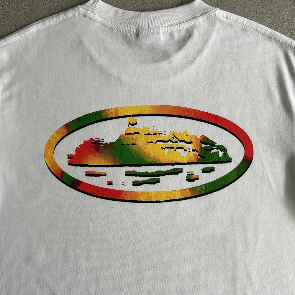 rainbow island short sleeves-White