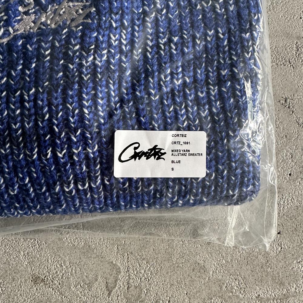 mixed yarn allstarz sweater-blue