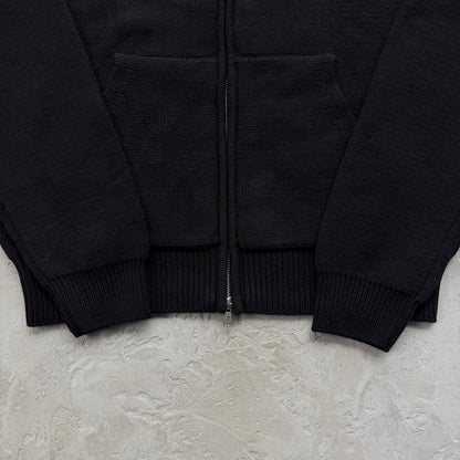 3M college knit zip hoodie-black