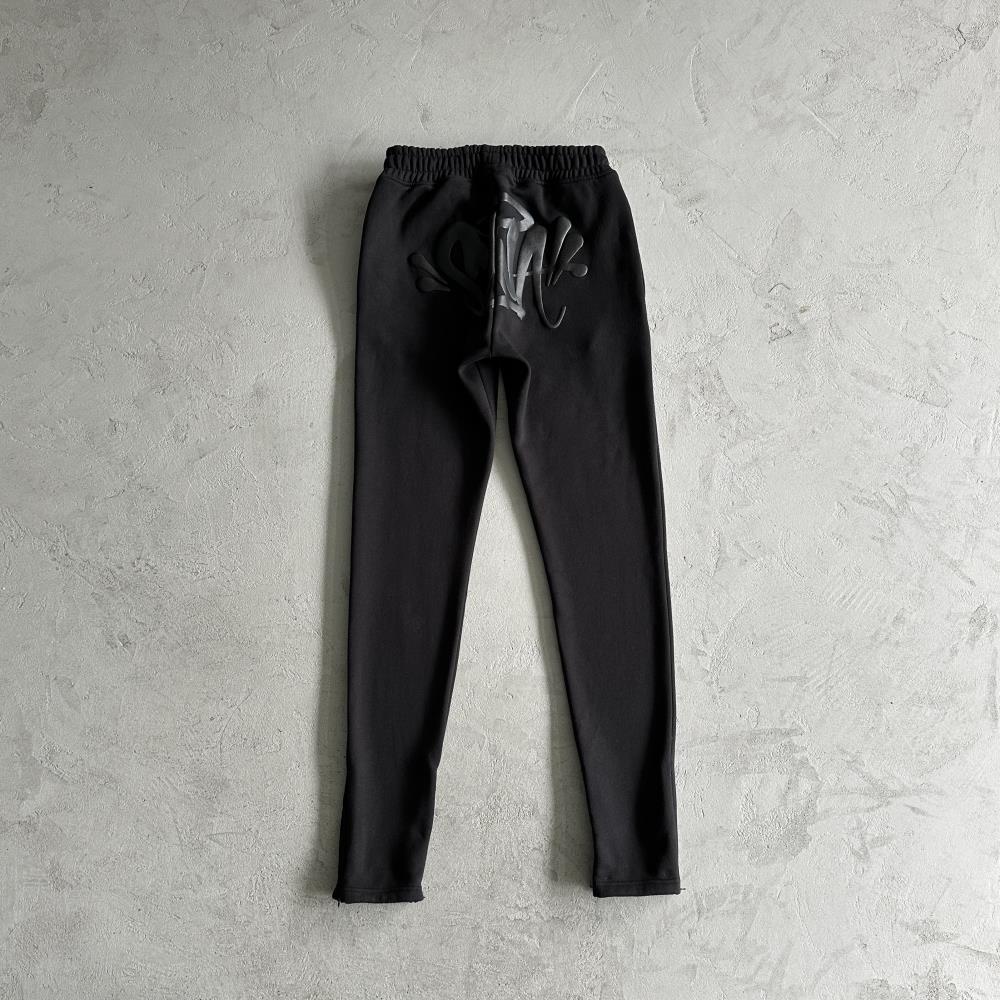 sy round neck suit-black tracksuit