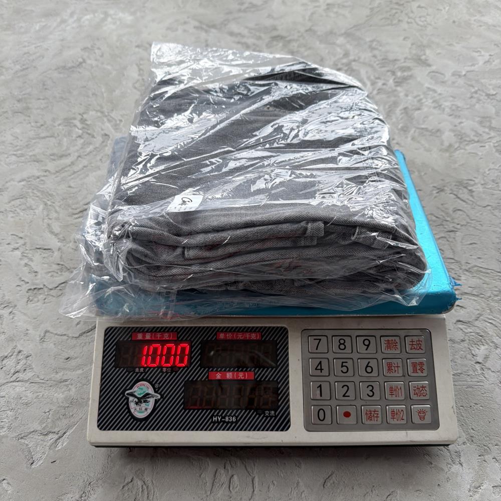 EMBOSSED C-STAR DENIM WORK PANT-grey